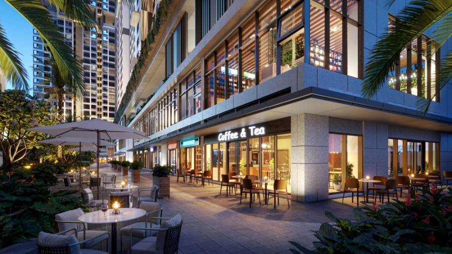 Shop khối đế tại nội khu dự án The Gió Riverside.