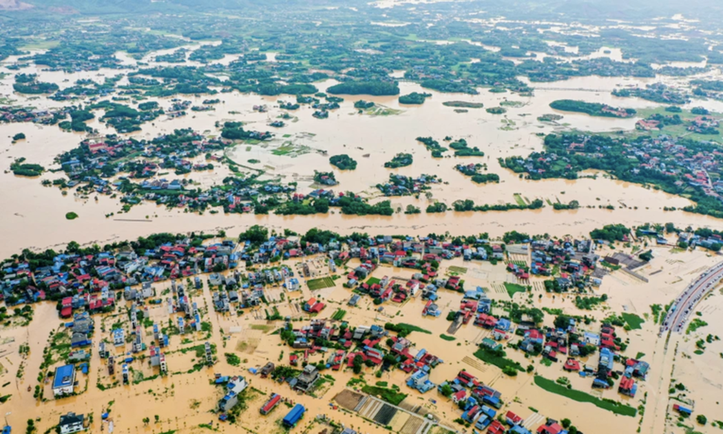 Ngập lụt tại Thái Nguyên.