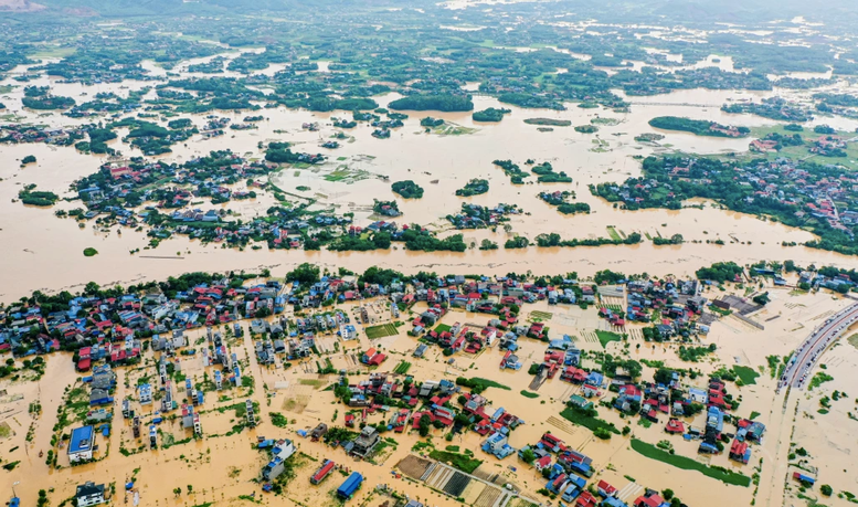 Ngập lụt tại Thái Nguyên.
