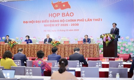 Họp báo về kết quả Đại hội đại biểu Đảng bộ Chính phủ lần thứ I, nhiệm kỳ 2025 - 2030