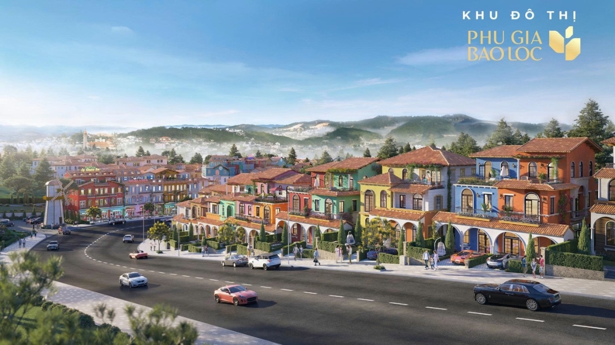 Khu Đô thị Phú Gia Bảo Lộc xây dựng theo mô hình sinh thái hiện đại.