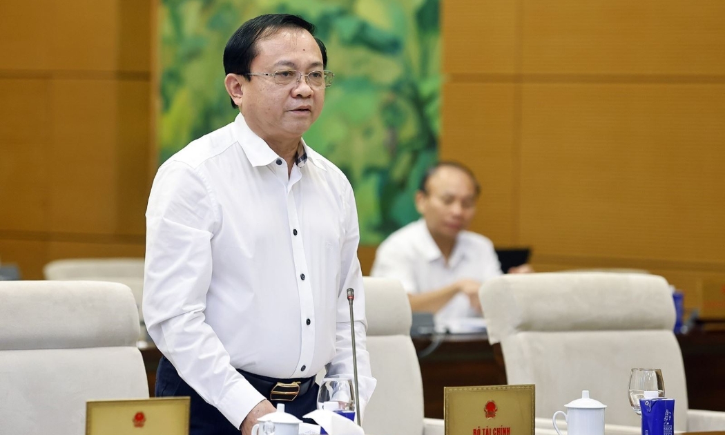 Thứ trưởng Bộ Tài chính Lê Tấn Cận phát biểu. Ảnh: TTXVN.