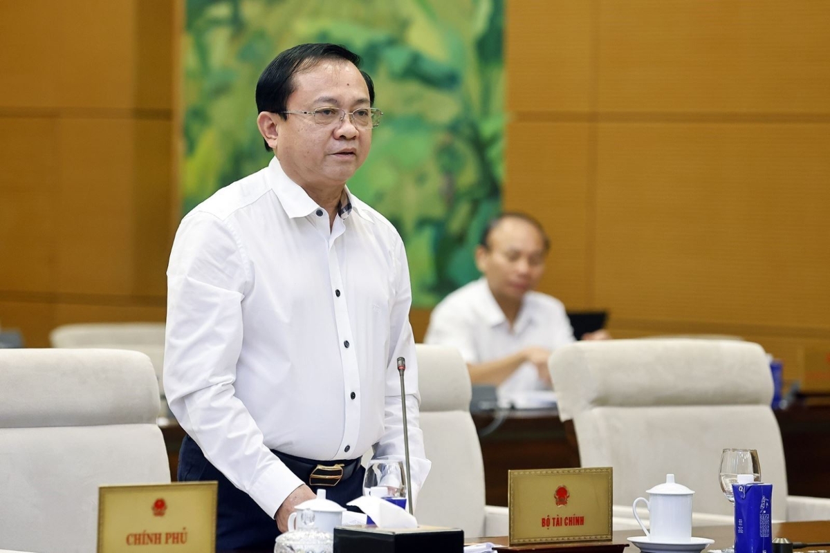 Thứ trưởng Bộ Tài chính Lê Tấn Cận phát biểu. Ảnh: TTXVN.