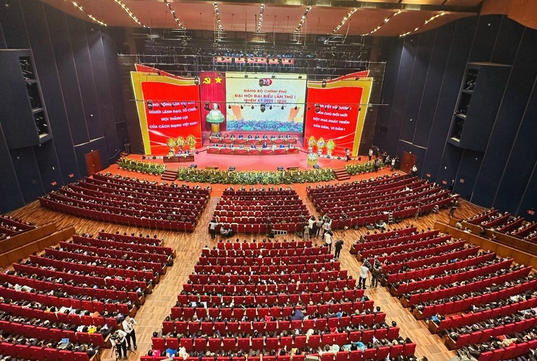 Toàn cảnh&nbsp;Đại hội Đại hội đại biểu Đảng bộ Chính phủ lần thứ I, nhiệm kỳ 2025-2030. Ảnh: VGP.