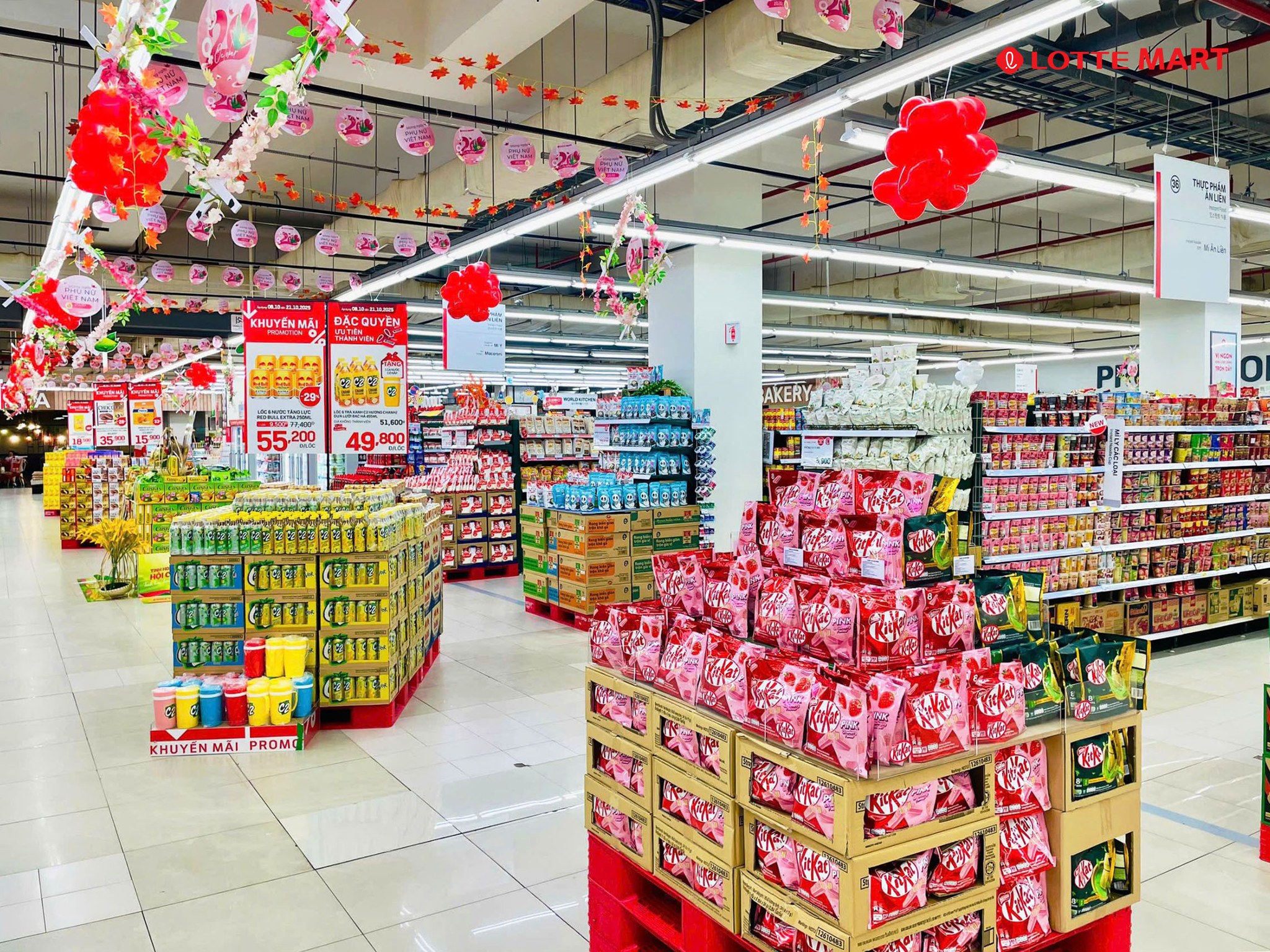 Các hệ thống siêu thị chúc mừng ngày phụ nữ Việt Nam 20/10 với nhiều ưu đãi, giảm giá.
