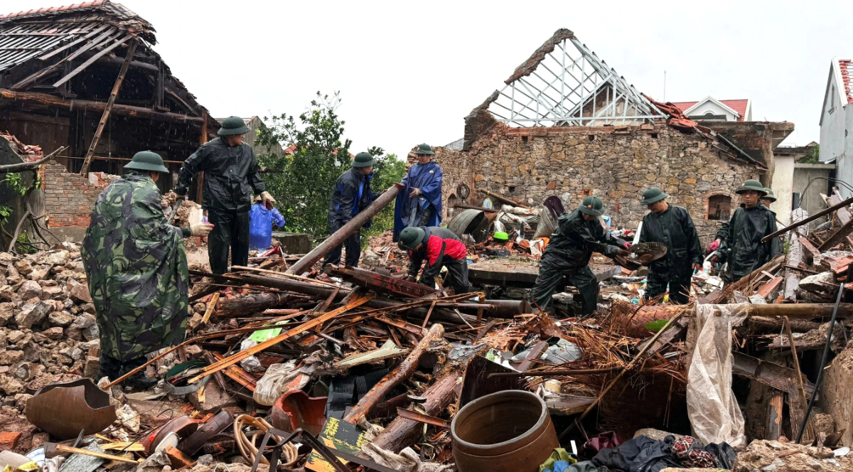 Bão Bualoi gây thiệt hại nặng nề cho tỉnh Ninh Bình. Ảnh: Phúc Ngư