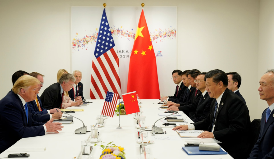 Tổng thống Mỹ Donald Trump và Chủ tịch Trung Quốc Tập Cận Bình trong cuộc gặp song phương tại hội nghị thượng đỉnh các nhà lãnh đạo G20 tại Osaka, Nhật Bản, ngày 29/6/2019 - Ảnh: Reuters