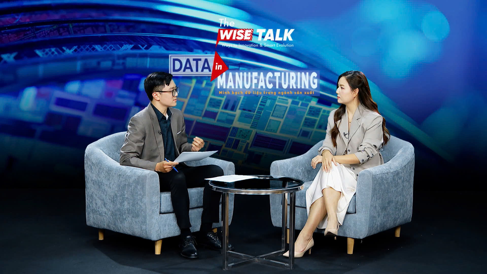 Bà Phạm Hoài Anh, Giám đốc Thương mại Công ty 1C Việt Nam trong chương trình The WISE Talk với chủ đề: “Minh bạch dữ liệu - “Chìa khoá”