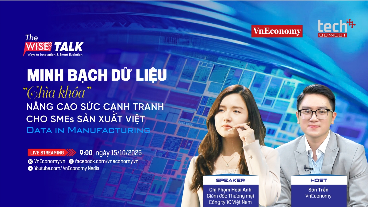 The WISE Talk số 16 với chủ đề “Minh bạch Dữ liệu – “Chìa khoá” Nâng cao Sức cạnh tranh cho SMEs Sản xuất Việt”.&nbsp;