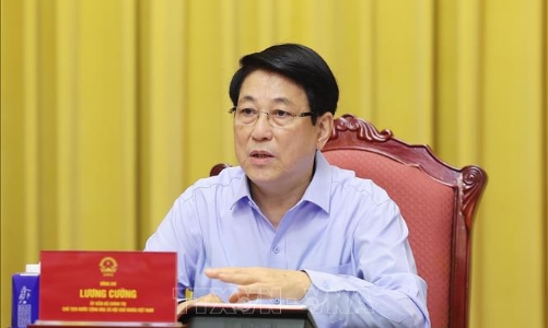 Chủ tịch nước Lương Cường làm việc về công tác chuẩn bị cho Lễ mở ký Công ước Hà Nội