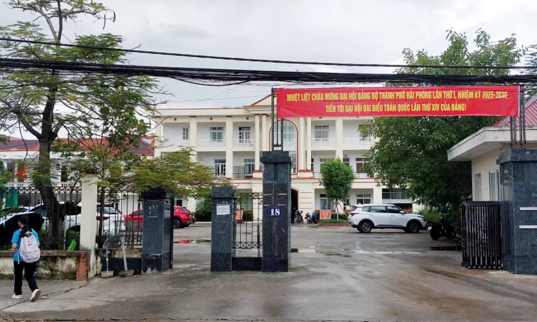 Trụ sở cũ của UBND phường Đằng Lâm (quận Hải An) được điều chuyển làm trường mầm non.