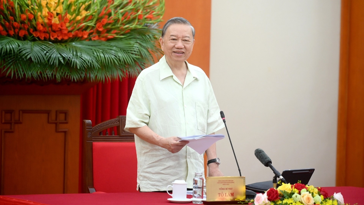 Tổng Bí thư Tô Lâm chỉ đạo tại Phiên họp. Ảnh: Nhân dân.