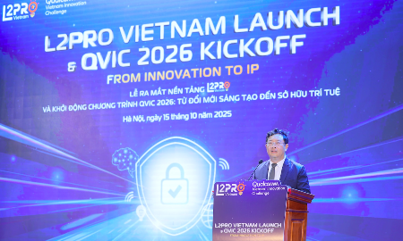 Ông Phạm Hồng Quất, Cục trưởng Cục Khởi nghiệp và doanh nghiệp công nghệ, Bộ Khoa học và Công nghệ chia sẻ tại sự kiện.