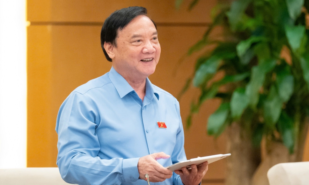 Phó Chủ tịch Quốc hội Nguyễn Khắc Định cho ý kiến tại phiên họp. Ảnh: Quốc hội.