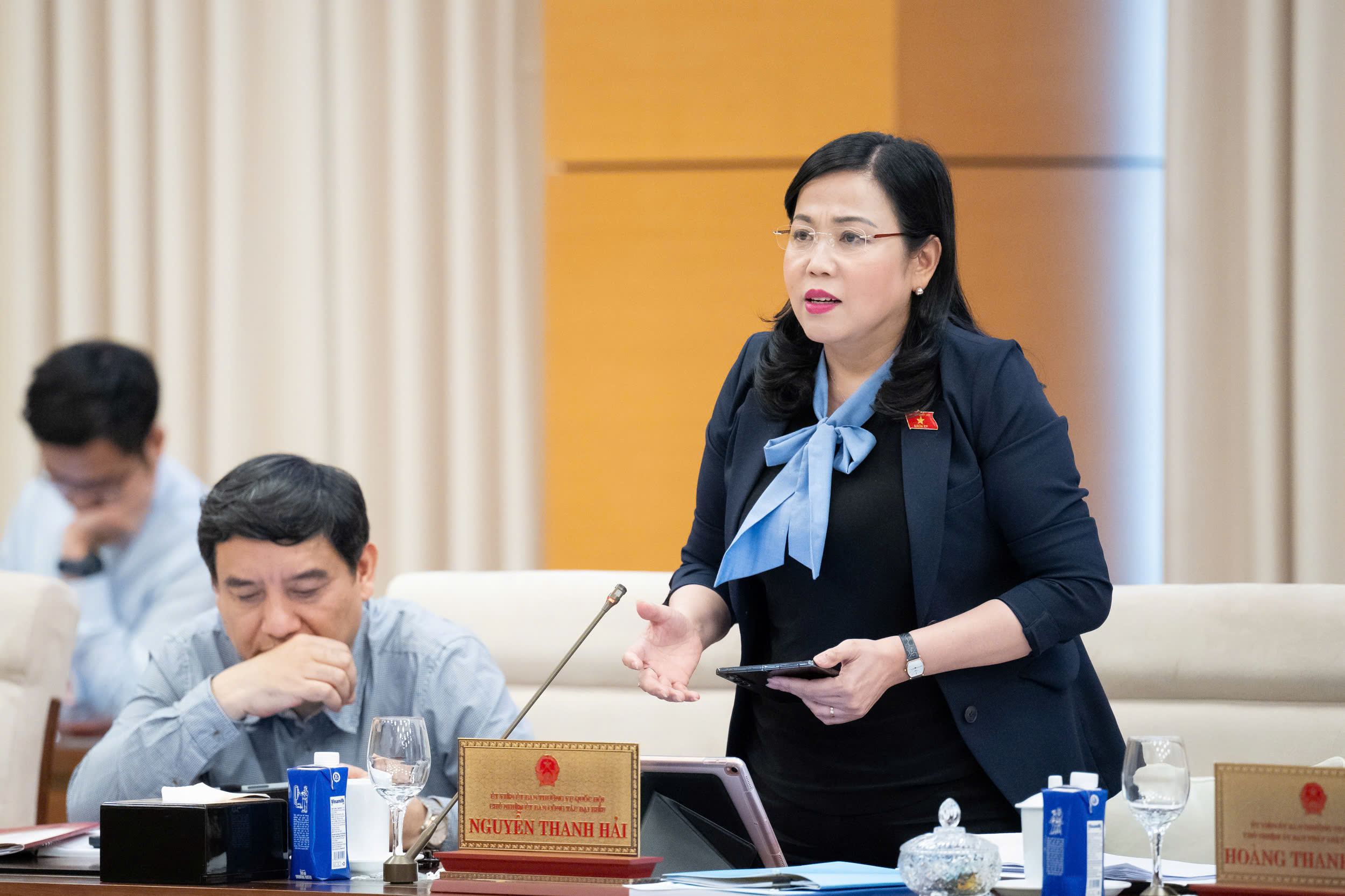 Chủ nhiệm Ủy ban Công tác đại biểu Nguyễn Thanh Hải phát biểu tại phiên thảo luận. Ảnh: Quốc hội.