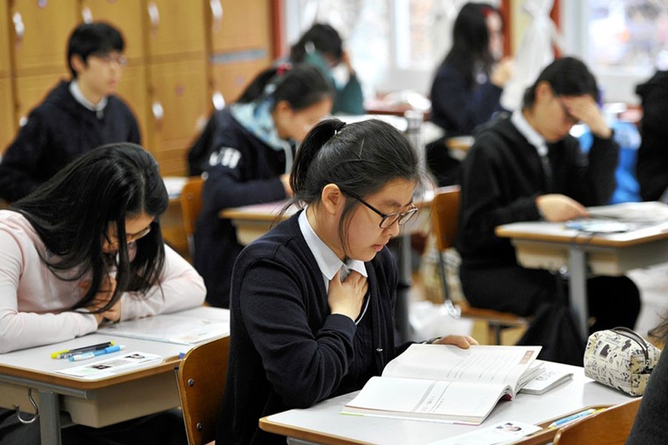 Một lớp học tại Hàn Quốc.&nbsp;