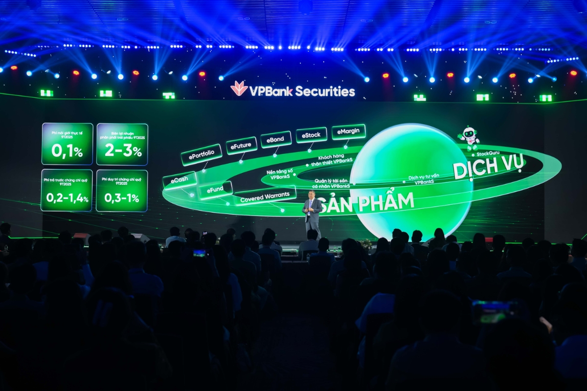 Ông Vũ Hữu Điền, Thành viên HĐQT, Tổng Giám đốc VPBankS chia sẻ tại roadshow.