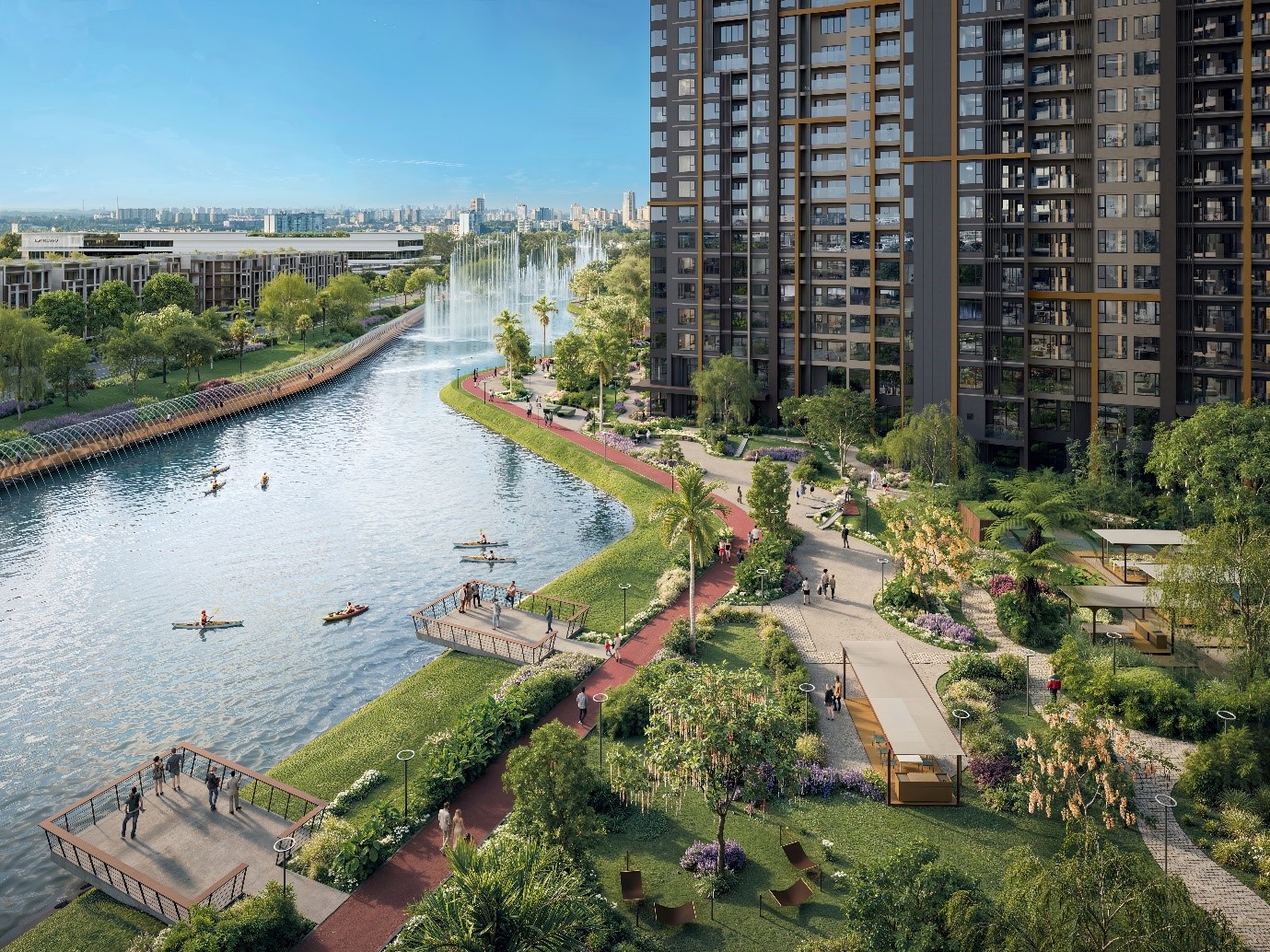 Masteri Park Place gồm 4 tòa tháp căn hộ cao cấp, hơn 30 tiện ích nội khu đặc quyền và thừa hưởng trọn vẹn hệ tiện ích “all-in-one” của The Global City.