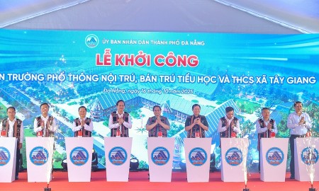 Thủ tướng Phạm Minh Chính dự Lễ khởi công trường học tại xã biên giới của Đà Nẵng