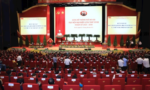 Bầu 75 đồng chí vào Ban Chấp hành Đảng bộ thành phố Hà Nội khóa XVIII