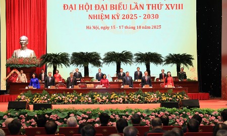 Khai mạc trọng thể Đại hội đại biểu Đảng bộ thành phố Hà Nội lần thứ XVIII, nhiệm kỳ 2025-2030