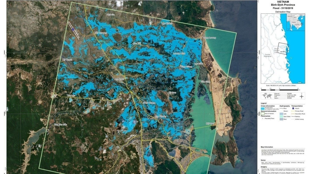 Giám sát ngập lụt thông qua công nghệ viễn thám.