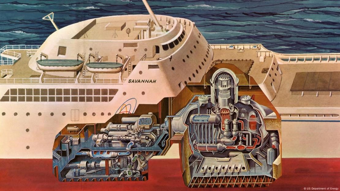 Lò phản ứng hạt nhân trên tàu NS Savannah ( Nguồn ảnh: US Department of Energy)