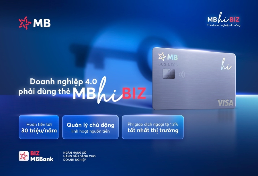 Thẻ MB Hi BIZ cho phép chủ thẻ doanh nghiệp linh hoạt nguồn tiền giữa tài khoản doanh nghiệp và hạn mức tín dụng.