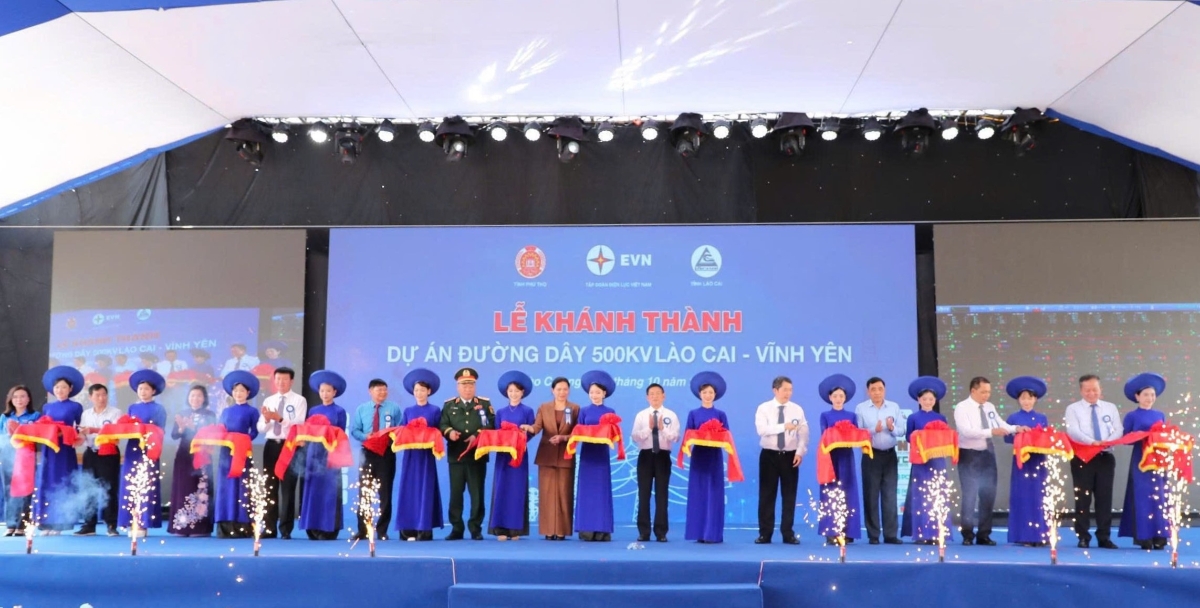 Lễ khánh thành dự án Đường dây 500 kV Lào Cai - Vĩnh Yên.