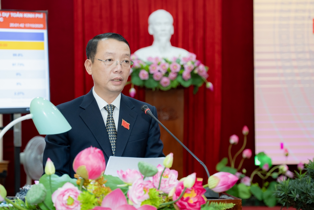 Tân Chủ tịch UBND thành phố Phan Thiên Định phát biểu nhận nhiệm vụ