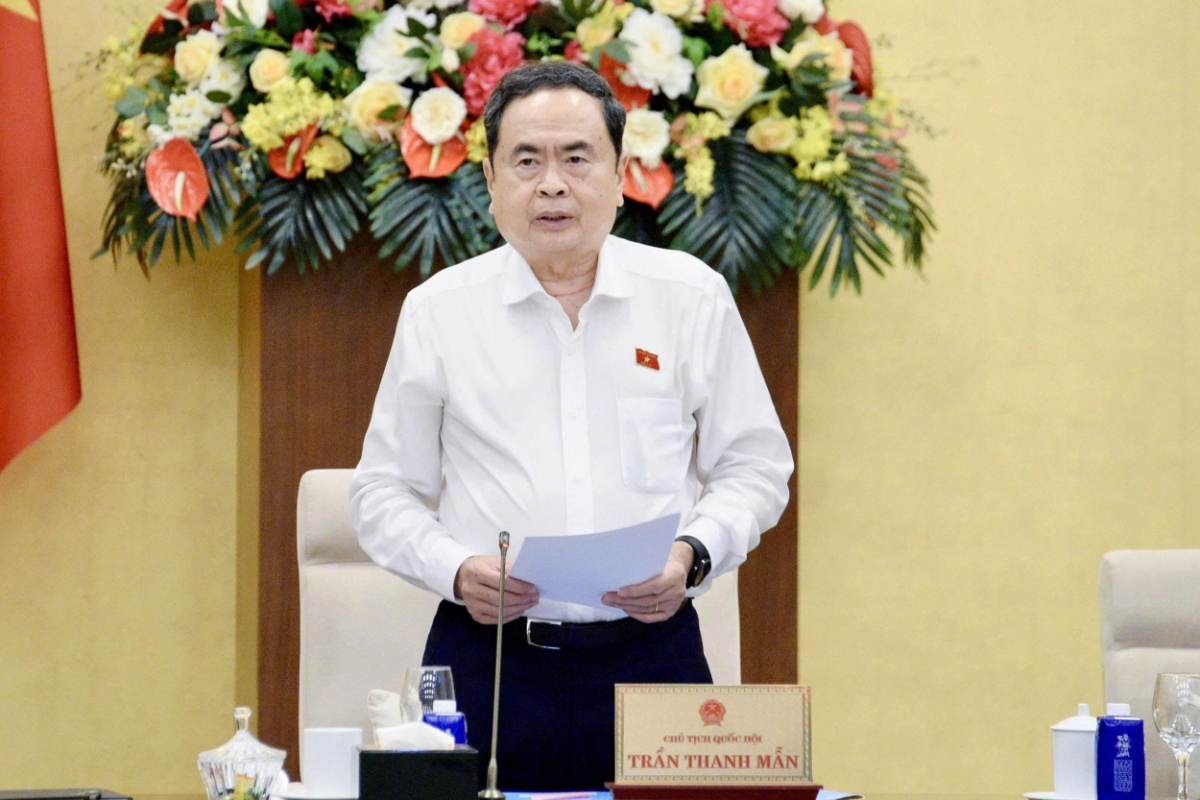 Chủ tịch Quốc hội Trần Thanh Mẫn phát biểu kết luận. Ảnh: Quốc hội.