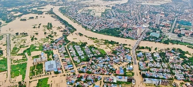 Ngập lụt vừa qua ở Thái Nguyên.