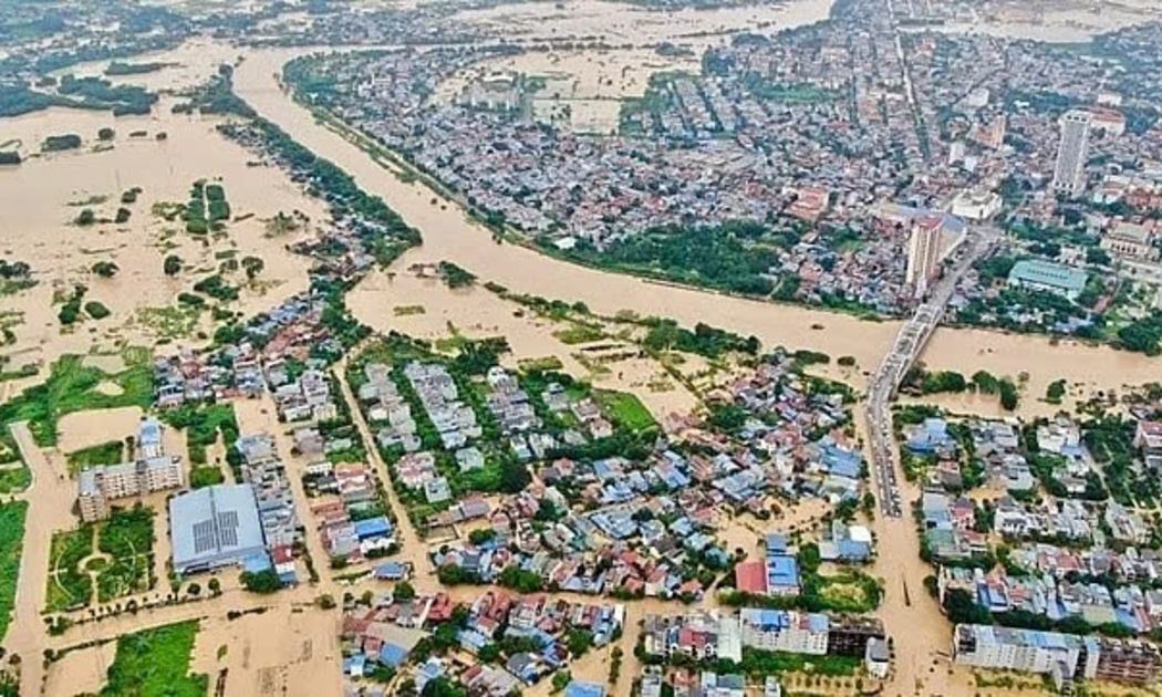 Ngập lụt vừa qua ở Thái Nguyên.