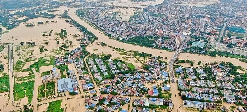 Ngập lụt vừa qua ở Thái Nguyên.