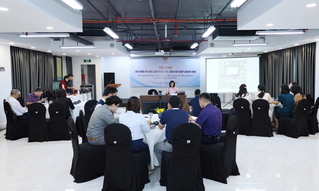 Hội thảo về lao động và việc làm trong bối cảnh hội nhập. Ảnh: Chí Tâm.
