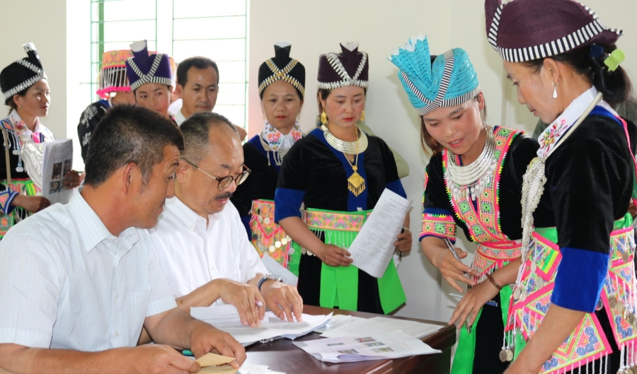 Năm 2025, hơn 30 hộ dân đồng bào dân tộc thiểu số ở xã Na Ngoi đăng ký trồng tỏi Sanuki để phát triển kinh tế. Ảnh: Ngọc Tú.