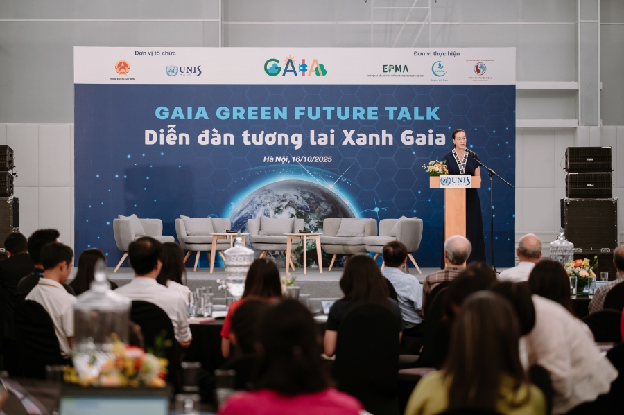 Diễn đàn “Tương lai Xanh Gaia – GAIA Green Future Talk”. Ảnh: UNIS Hà Nội