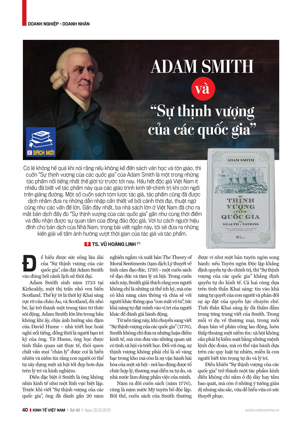 Adam Smith và “Sự thịnh vượng của các quốc gia” - Ảnh 1
