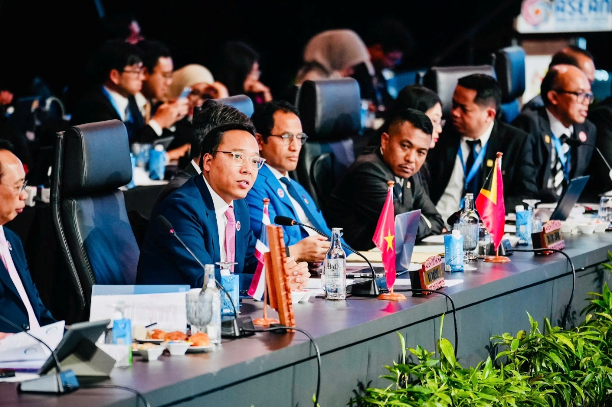 Thứ trưởng Bộ Công Thương Nguyễn Hoàng Long tại AMEM 43. Ảnh: moit.gov.vn