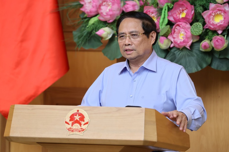 Thủ tướng Chính phủ Phạm Minh Chính chủ trì cuộc họp của Thường trực Chính phủ làm việc với các hội, hiệp hội và doanh nghiệp về việc tháo gỡ khó khăn, vướng mắc trong hoạt động hợp chuẩn, hợp quy sản phẩm, hàng hóa - Ảnh: VGP