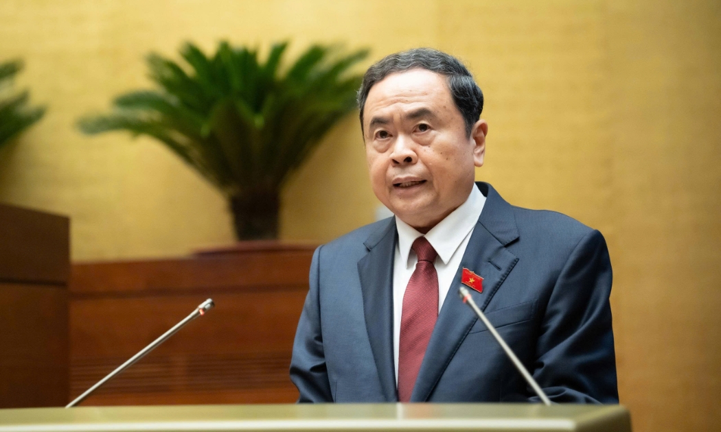 Chủ tịch Quốc hội Trần Thanh Mẫn phát biểu khai mạc phiên họp.