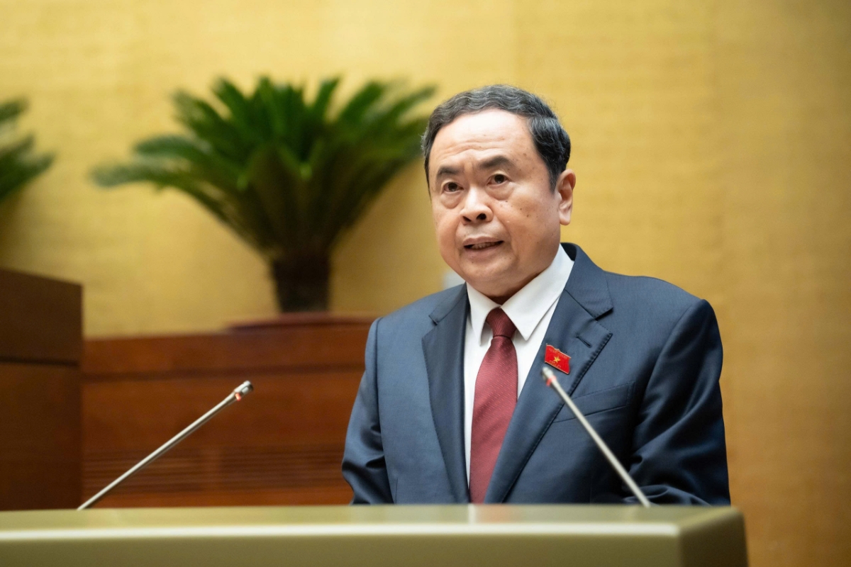 Chủ tịch Quốc hội Trần Thanh Mẫn phát biểu khai mạc phiên họp.