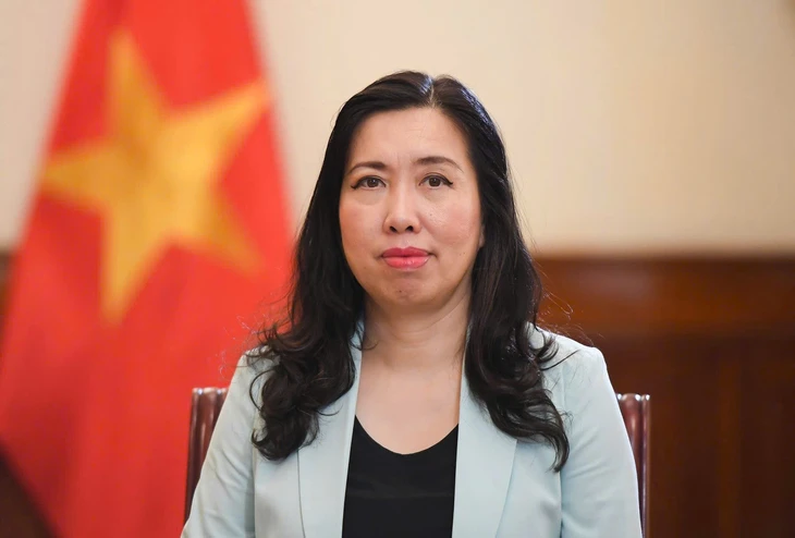 Thứ trưởng Ngoại giao Lê Thị Thu Hằng trả lời phỏng vấn trước chuyến thăm Phần Lan của Tổng Bí thư Tô Lâm. Ảnh: Bộ Ngoại giao.
