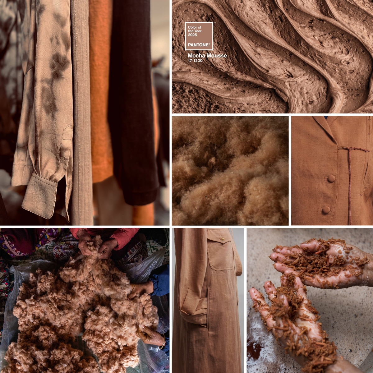 Quá trình nhuộm vải màu nâu từ các loại thực vật như lá, vỏ cây và rễ cây tại&nbsp;Kilomet109.