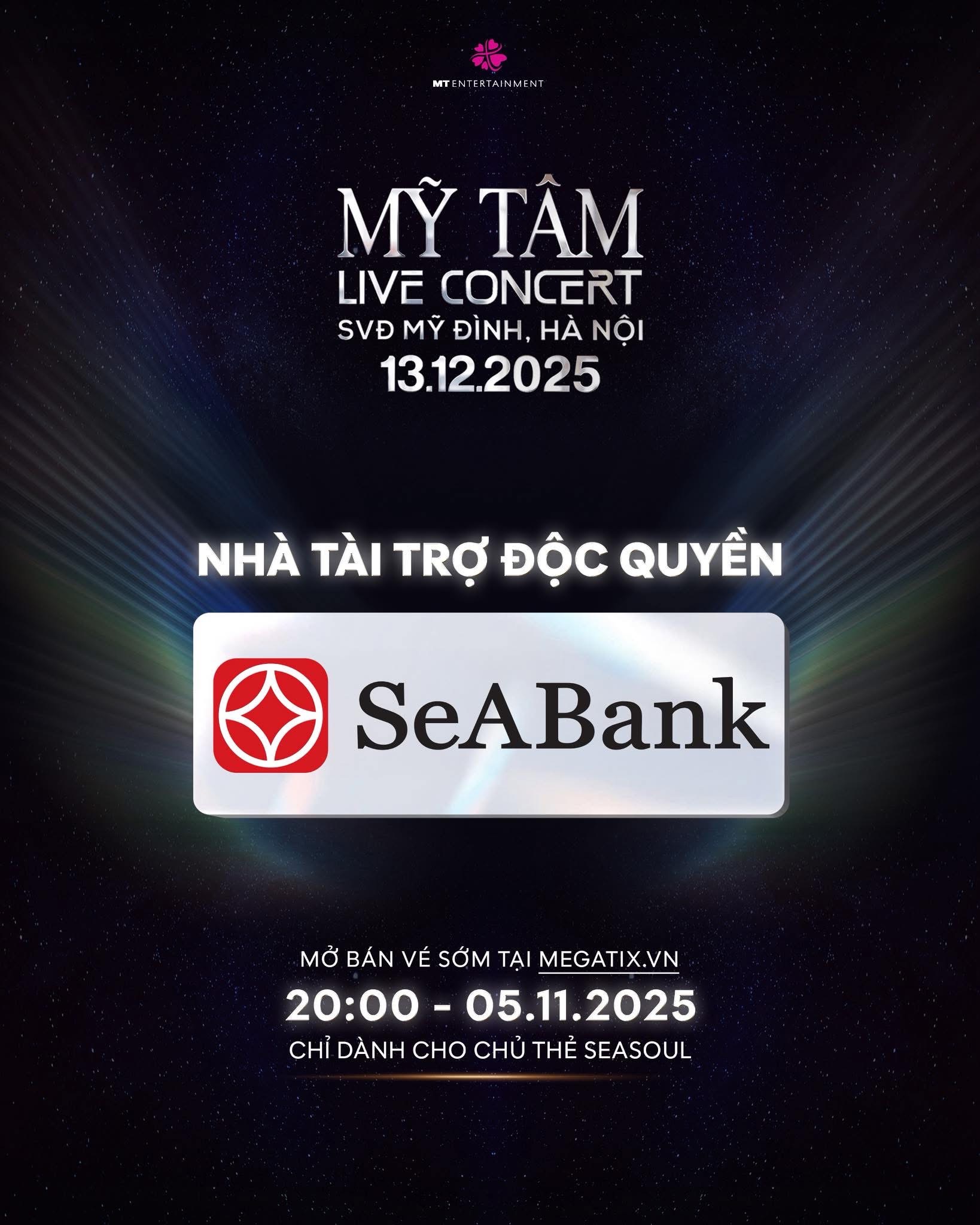 SeABank mang cơ hội săn vé miễn phí cho khách hàng trải nghiệm Mỹ Tâm Live Concert 2025 - Ảnh 1