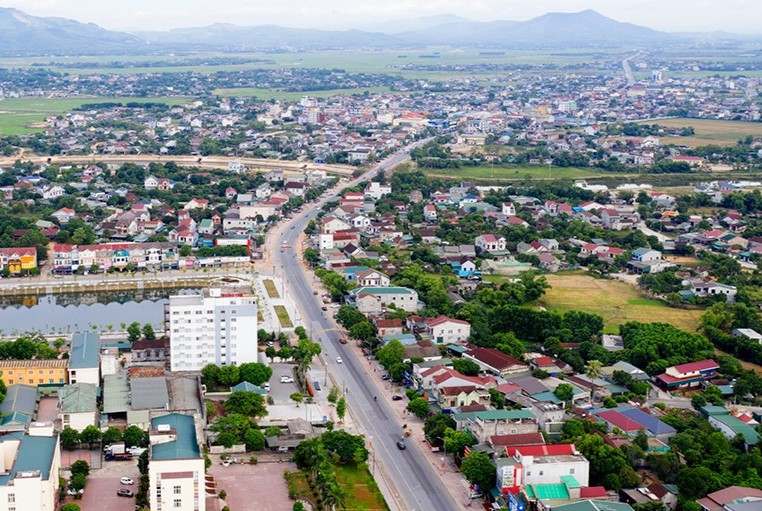 Tuyến quốc lộ 1 qua thị xã Kỳ Anh (cũ) tại tỉnh Hà Tĩnh.