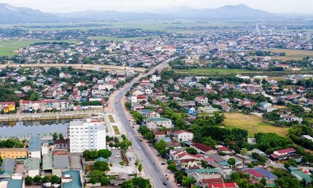 Tuyến quốc lộ 1 qua thị xã Kỳ Anh (cũ) tại tỉnh Hà Tĩnh.