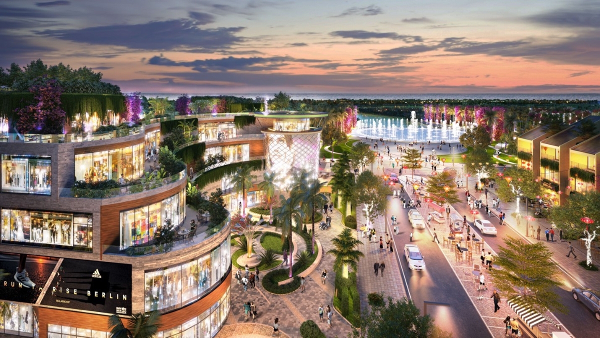 Đại lộ thương mại sầm uất tại trung tâm dự án.