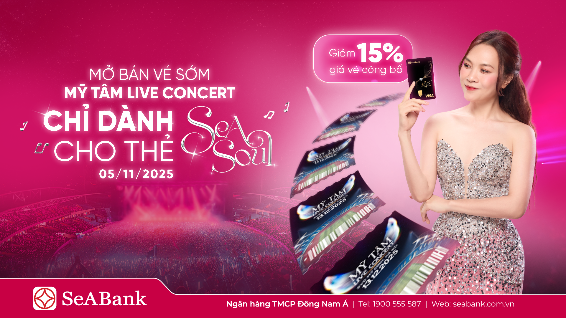 SeABank mang cơ hội săn vé miễn phí cho khách hàng trải nghiệm Mỹ Tâm Live Concert 2025 - Ảnh 2