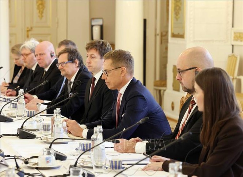 Tổng thống Alexander Stubb khẳng định Phần Lan sẵn sàng hợp tác với Việt Nam trong các lĩnh vực mà Phần Lan có thế mạnh và Việt Nam có nhu cầu - Ảnh: TTXVN